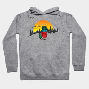 A Backpacker Has An Adventure To The Mountains Hoodie